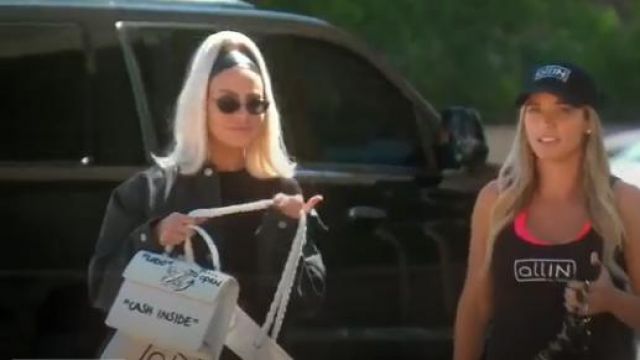 White Leather Bag worn by Dorit Kemsley in The Real Housewives of Beverly Hills Season 10 Episode 4
