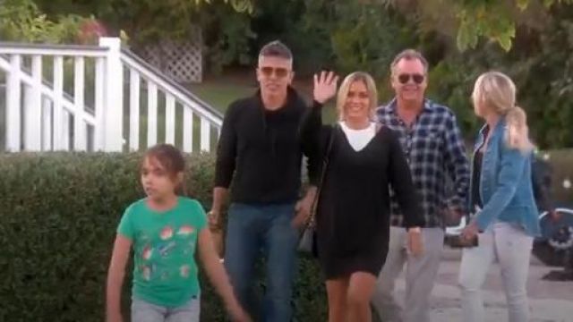 Bi-Lay­er Sweater Dress worn by Teddi Jo Mellencamp in The Real Housewives of Beverly Hills Season 10 Episode 4