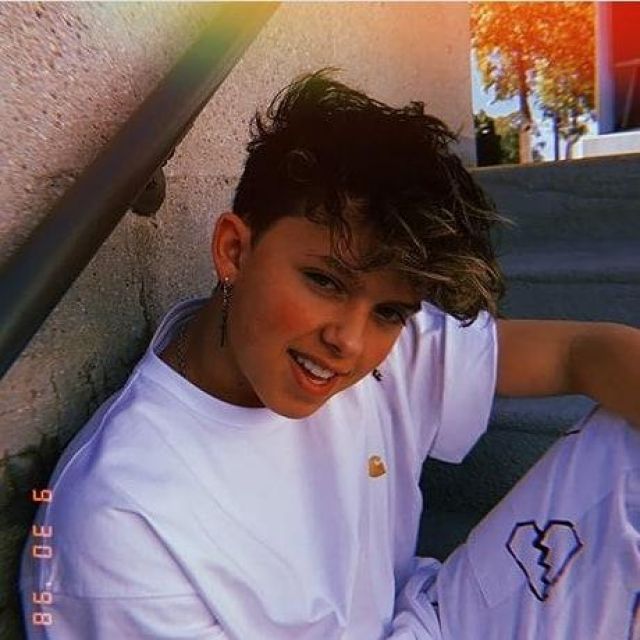 The white t-shirt Carhartt worn by Jacob Sartorius on the account Instagram @jacob_sartorius_fans_best 