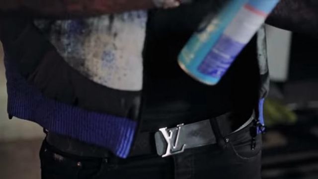 Louis Vuitton Ini­tiales Belt worn by Moneybagg Yo in Me Vs Me (Official Music Video)