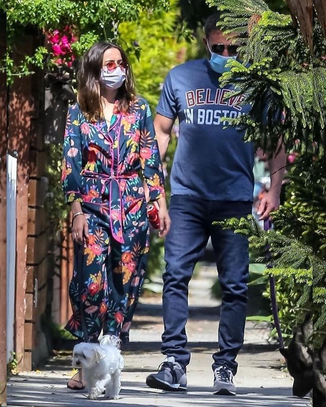 The Row Bare Flat San­dal worn by Ana de Armas Walking Her Dog May 7, 2020