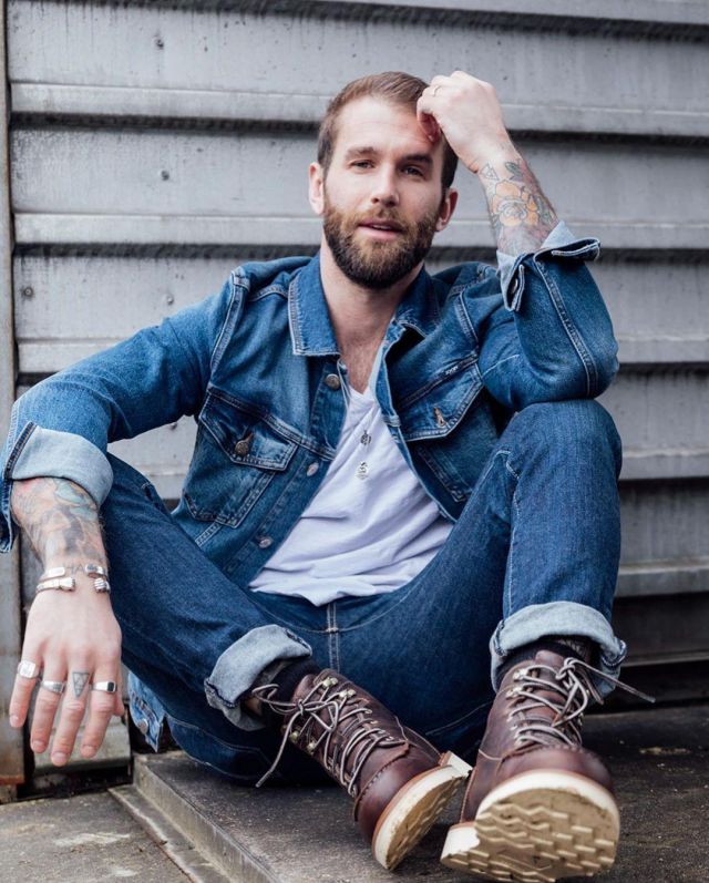 Truck­er Jack­et worn by Andre Hamann on his Instagram account @andrehamann