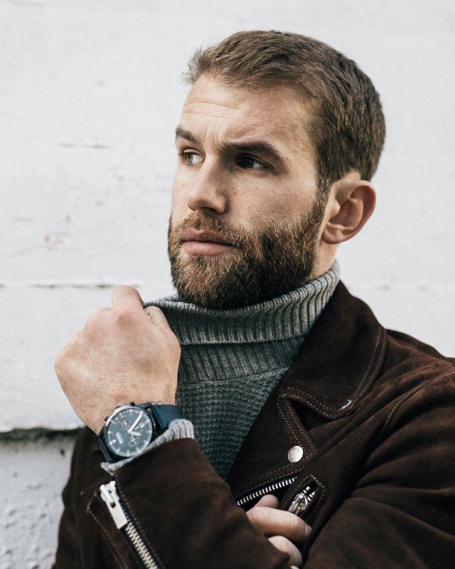 Black­ Chrono­graph Watch worn by Andre Hamann on his Instagram account @andrehamann
