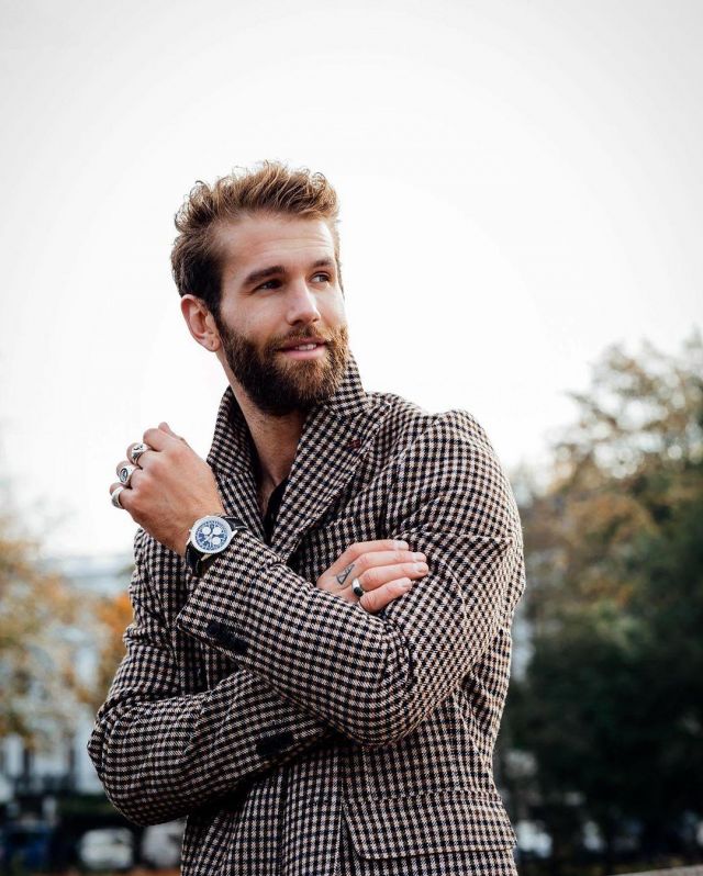 Breitling Blue Nav­itimer Chrono­graph Watch worn by Andre Hamann on his Instagram account @andrehamann
