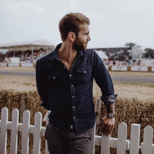 Montblanc Ce­ram­ic and Leather Watch worn by Andre Hamann on his Instagram account @andrehamann