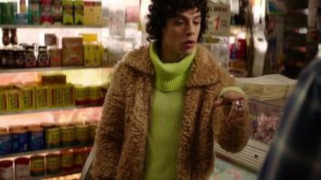 Camel Ted­dy Jack­et worn by Ginger Lopez (Jonny Beauchamp) in Katy Keene Season 1 Episode 13