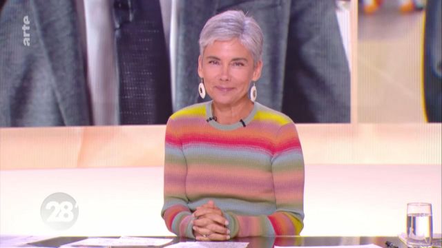 The sweater multi-colored stripe Élisabeth Quin in 28 minutes