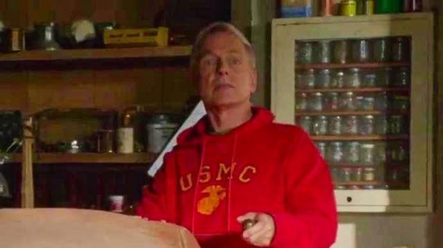 USMC Red hoodie worn by Leroy Jethro Gibbs (Mark Harmon) in NCIS
