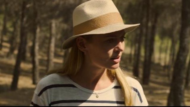 Bloc de couleur Fedora Chapeau porté par Zoe Walker (Laura Haddock) dans les Lignes Blanches de la Saison 1 Épisode 3 