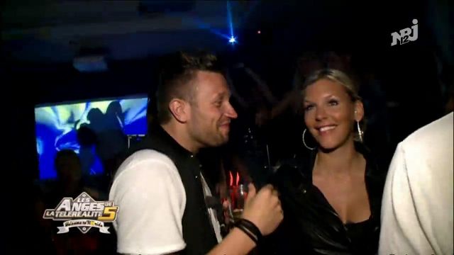 Leather biker jacket black by Amélie Neten in The Angels of reality tv 5