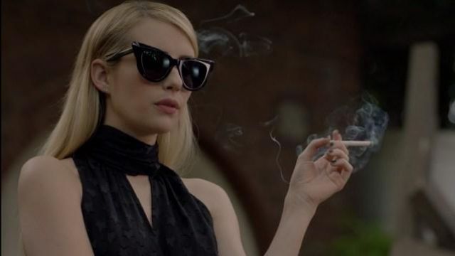 Black Sunglasses worn by Madison (Emma Roberts) in American Horror Story S08E06