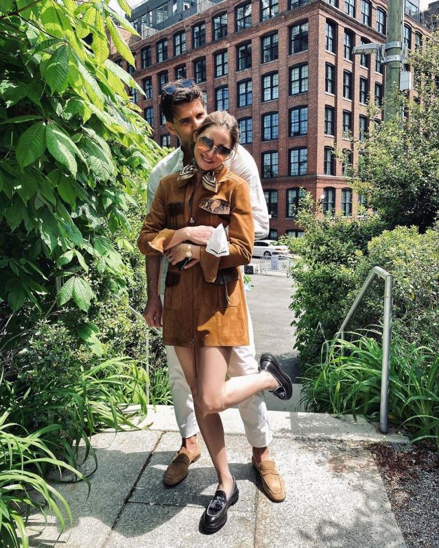Chloé Pop­py Geo­met­ric Sun­glass­es worn by Olivia Palermo Instagram May 17, 2020