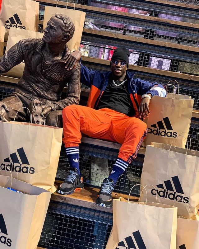 Les baskets Adidas Nite Jogger portées par Benjamin Mendy sur son compte Instagram @benmendy23