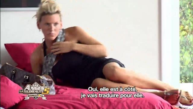 The slinky black dress simple, without the handle of Amélie Neten in The Angels of reality tv 5