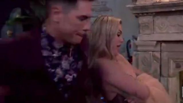 Mesh Ruf­fle Maxi Dress worn by Lala Kent in Vanderpump Rules Season 8 Episode 20