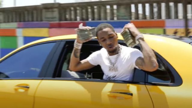 Louis vuitton Blue Monogram & Tapestry Destroyed Denim Jacket worn by Key  Glock in Chromosomes (Official Music Video)