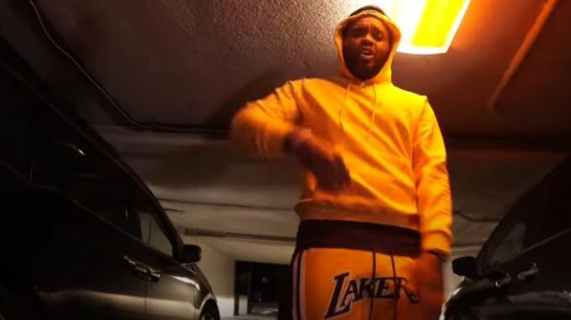 Champion Hoodie in yellow worn by Kevin Gates in Wetty Freestyle (Official Music Video - WSHH Exclusive)
