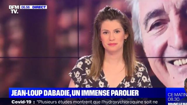The blouse print Lorène De Susbielle on BFMTV