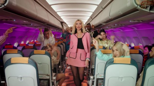 Miu Miu Pink skirt suit worn by Dua Lipa in Break My Heart (Official Music Video)