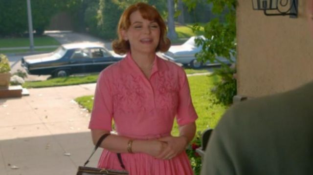 Pink dress with short sleeve worn by Beth Ann Stanton (Ginnifer Goodwin) in Why Women Kill (S01E06)