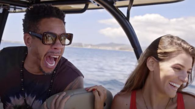 Sunglasses oversize shells worn by Frankie (Joeystarr) in the film Ibiza
