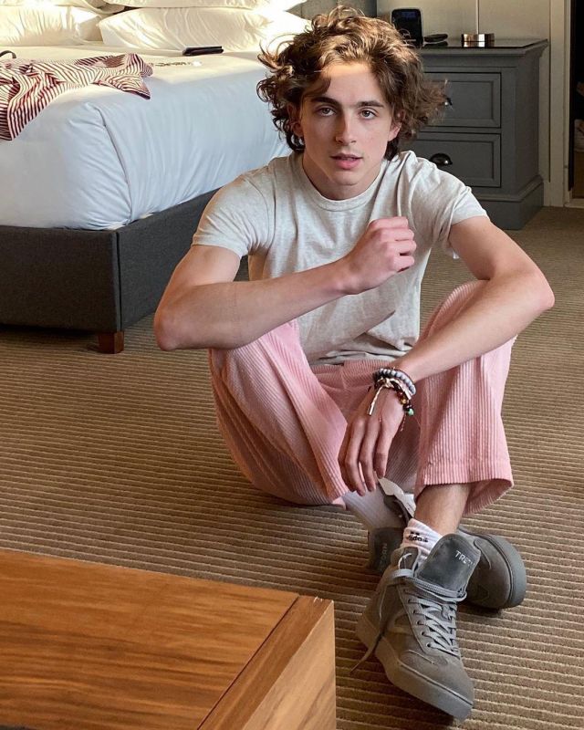 The pair of sneakers Tretorn scope by Timothy Chalamet on the account Instagram of @tchalamet