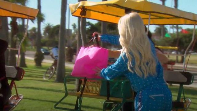 Pink Nylon Tote Bag worn by  Erika Jayne  in The Real Housewives of Beverly Hills Season 10 Episode 7