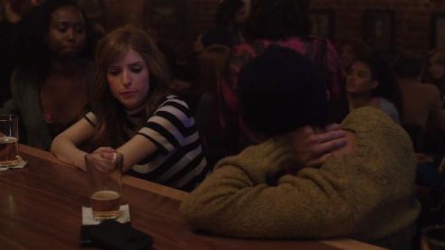 Striped Mock Neck Top worn by Darby (Anna Kendrick) in Love Life Season 1 Episode 1