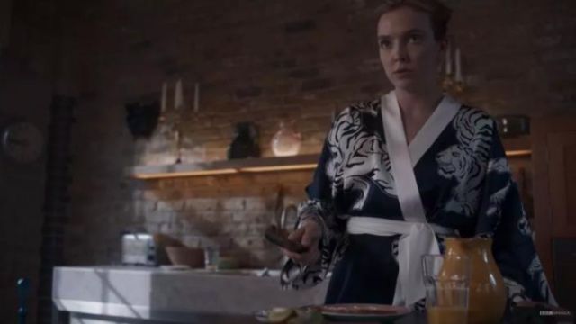 White Tiger Kimono worn by Villanelle (Jodie Comer) as seen in Killing Eve (S02E07)