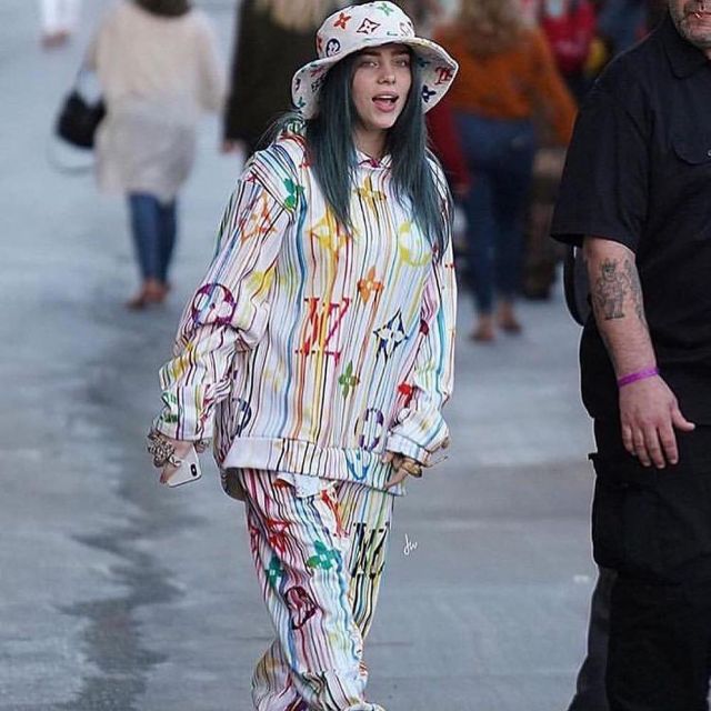Louis Vuitton Bucket hat worn by Billie Eillish as seen in Instagram