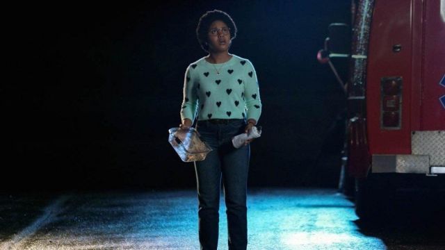 Jcrew Heart Sweater Worn By Beth Chapel Anjelika Washington As Seen In Stargirl S01e04 2110