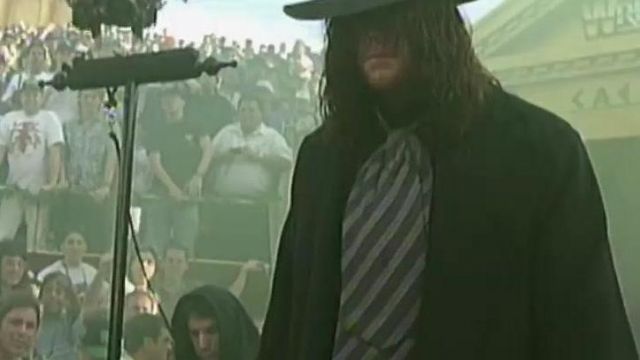 Old Outfit worn by The Undertaker in The Undertaker makes an ominous entrance at WrestleMania IX YouTube video