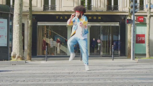 The jean jacket multi-coloured Levi's worn by KIKESA in her video clip, I DANCE LIKE THAT (DOH#20)