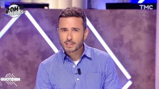 La chemise rayée portée par Julien Bellver dans l'émission Quotidien