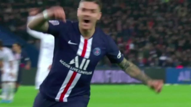 Nike PSG Home Jersey 19/20 worn by Mauro Icardi in Mauro Icardi - All 20 Goals for PSG YouTube video