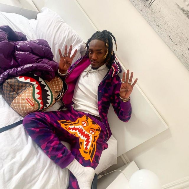 Los pantalones de camuflaje Bape que usó Kodes en su cuenta de Instagram @kodes7binks 