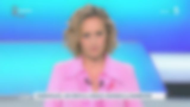Camisa de seda jacquard rosa de Caroline Roux en C dans l'air