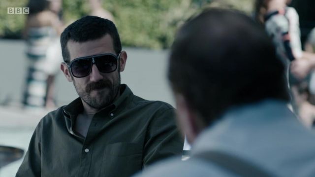 Sunglasses worn by Teddy McDonald (Carter Hudson) as seen in Snowfall (S03E05) TV series