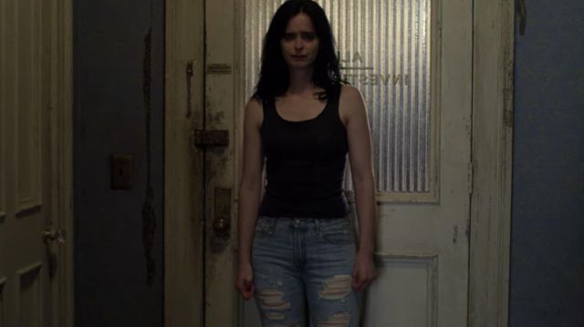 R13 Bowie straight-leg jeans worn by Jessica Jones (Krysten Ritter) in Marvel's Jessica Jones (S03E09)
