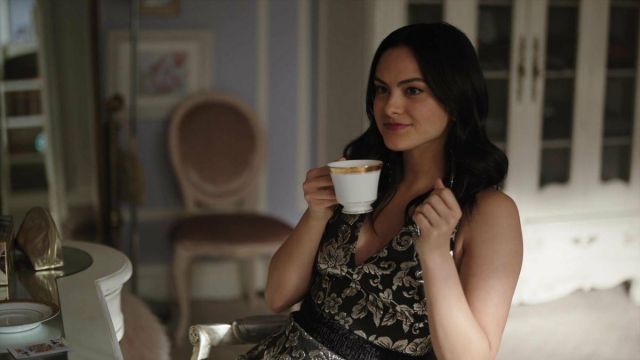 Alice + Olivia Floral Jacquard Mini Dress worn by Veronica Lodge (Camila Mendes) as seen in Riverdale (S02E16)