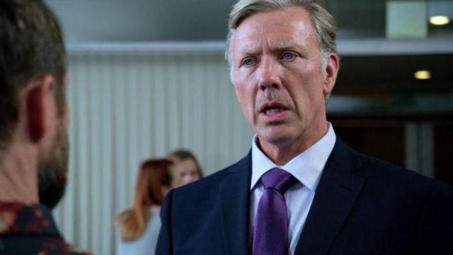 Purple tie worn by Victor Karlosson (Mikael Persbrandt) in Eurovision Song Contest: The Story of Fire Saga