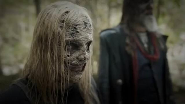 La réplique de masque de Alpha (Samantha Morton) dans The Walking Dead (Saison 9 Episode 9)