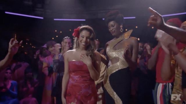 Gold Snake Dress worn by Elektra Abundance (Dominique Jackson) in Pose (S02E10)