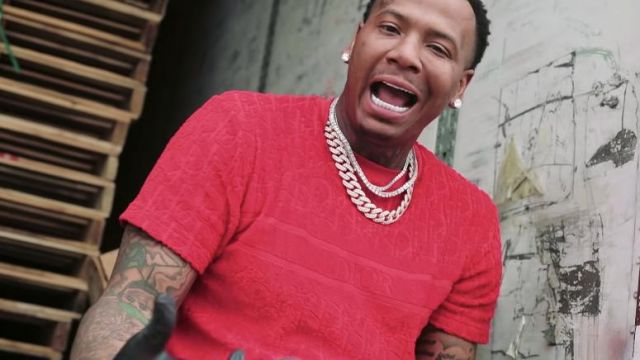 Dior Red Tee Of Moneybagg Yo In Me Vs Me (2020)