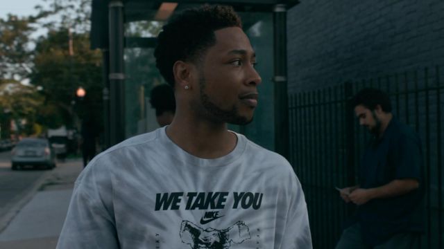 Nike "We Take You Higher' Sportswear Tie-Dye worn by Emmett Washington (Jacob Latimore) as seen in The Chi (S03E03) | Spotern