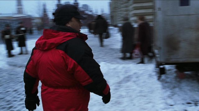 The North Face black and red parka jacket worn by Chuck Noland (Tom Hanks) in Cast Away