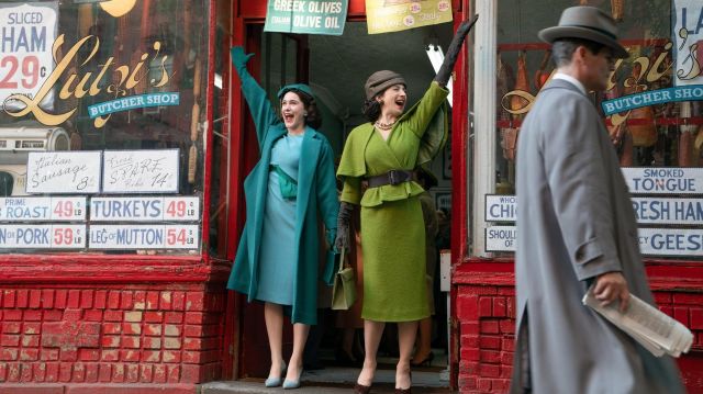 Blue Dress worn by Miriam 'Midge' Maisel (Rachel Brosnahan) in The Marvelous Mrs. Maisel (S02E07)