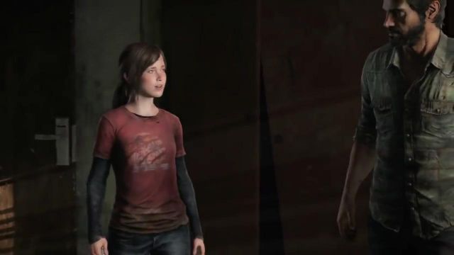 The holding of Ellie Ashley Johnson in The Last of Us Premiere Trailer