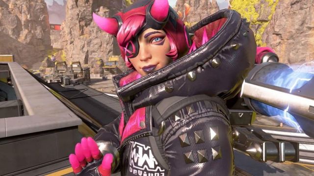 The wig rose Wattson in Apex Legends Season 4 | Cyberpunk Character Skins