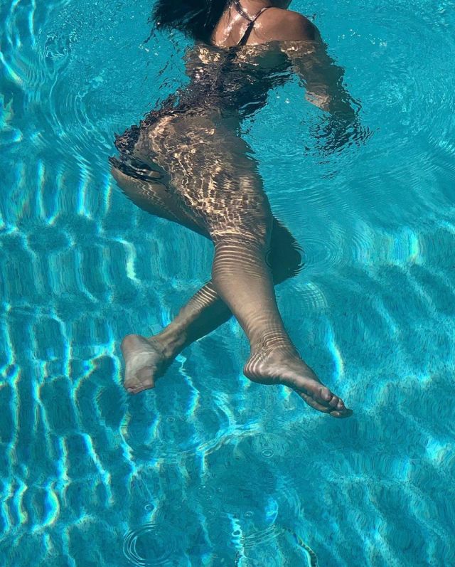 Le maillot léopard porté par Kourtney Kardashian sur son compte Instagram @kourtneykardash